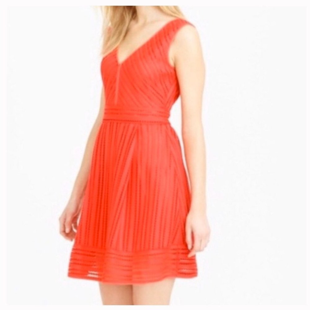 J Crew Orange Sleeveless Dress